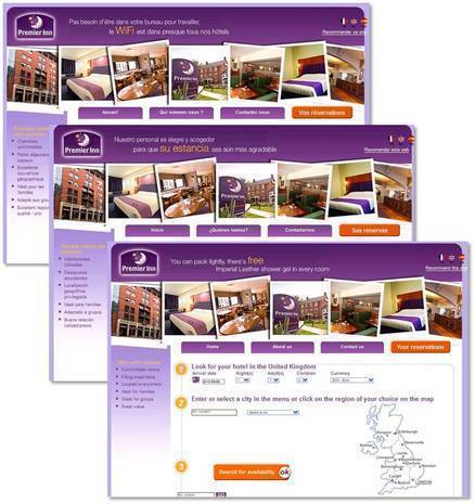 FastBooking international sites for Premier Inn