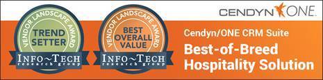 Cendyn/ONE™ CRM Receives Trend Setter and Best Overall Value Awards in Info-Tech Research Group’s Vendor Landscape study of CRM Suites for Gaming, Hospitality and Leisure   