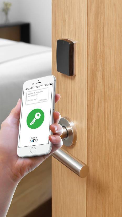 SALTO unveils JustIN: a mobile app that allows your smartphone to serve as your hotel room key.