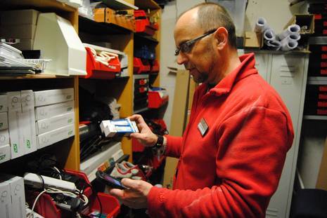 The app shows the maintenance manager which replacements are needed.