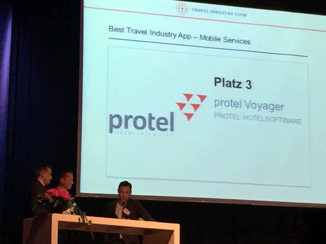 protel Voyager on the winners podium