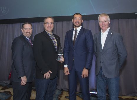 Mike Blake CEO HTNG, Michael Cohen SVP Key Accounts INTEREL, Florian Gallini CEO INTEREL, Nick Price CIO citizenM Hotel (emcee)