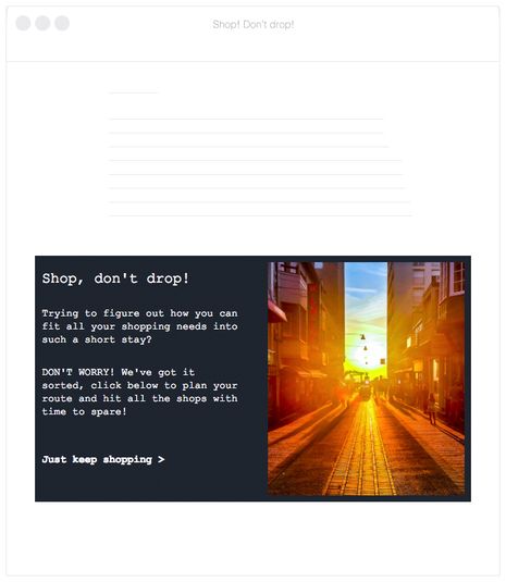 Holiday shopping trips