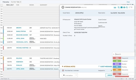 ALICE Concierge - Request Dashboard