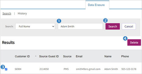 eInsight CRM: Process data erasure requests with ease
