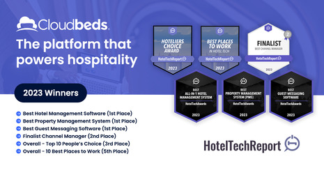 Cloudbeds wins six 2023 HotelTechAwards, solidifying position as an industry leader