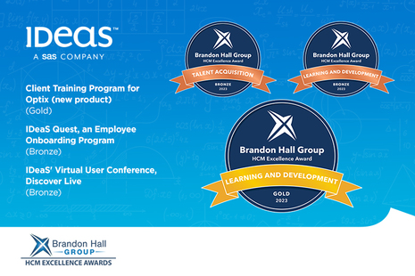 IDeaS Wins Three Human Capital Management Excellence Awards from the Brandon Hall Group