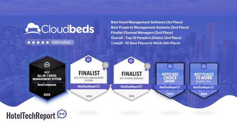 Cloudbeds Celebrates Sixth Year as Winning Technology Partner in 2024 HotelTechAwards