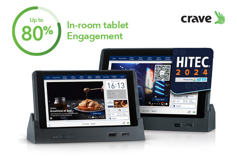 Crave Interactive to Showcase In-Room Tablets with Up to 80% Guest Engagement and Enhanced Crave AI at HITEC 2024